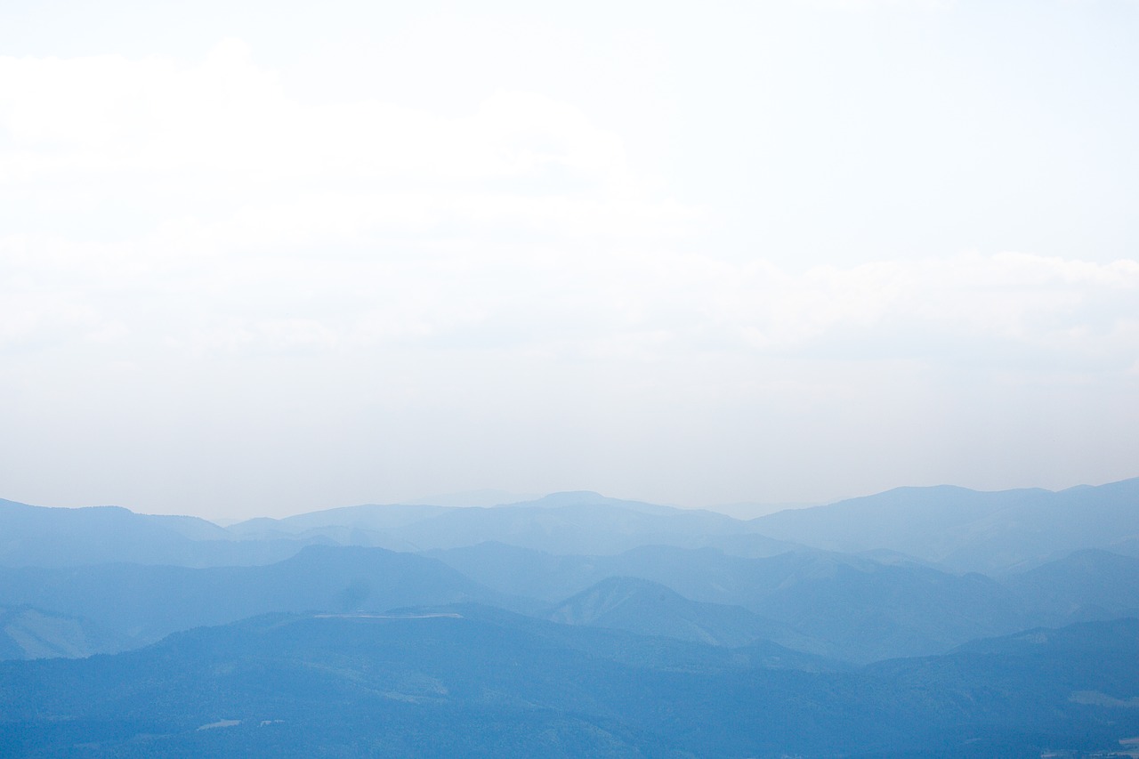 distant hills sky dim free photo