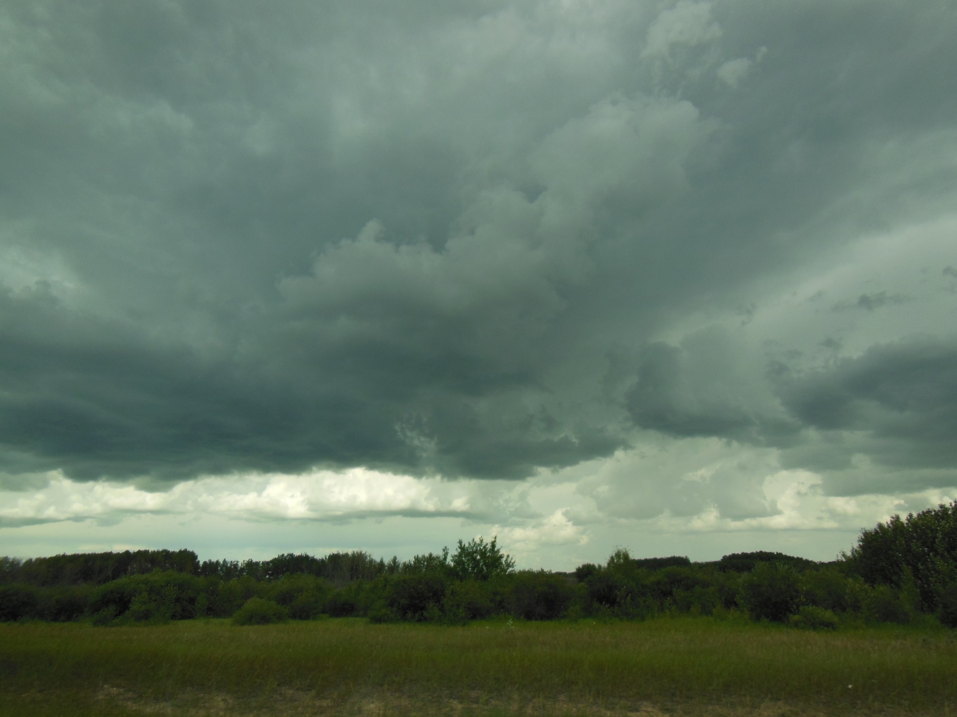 clouds prairies summer storm free photo