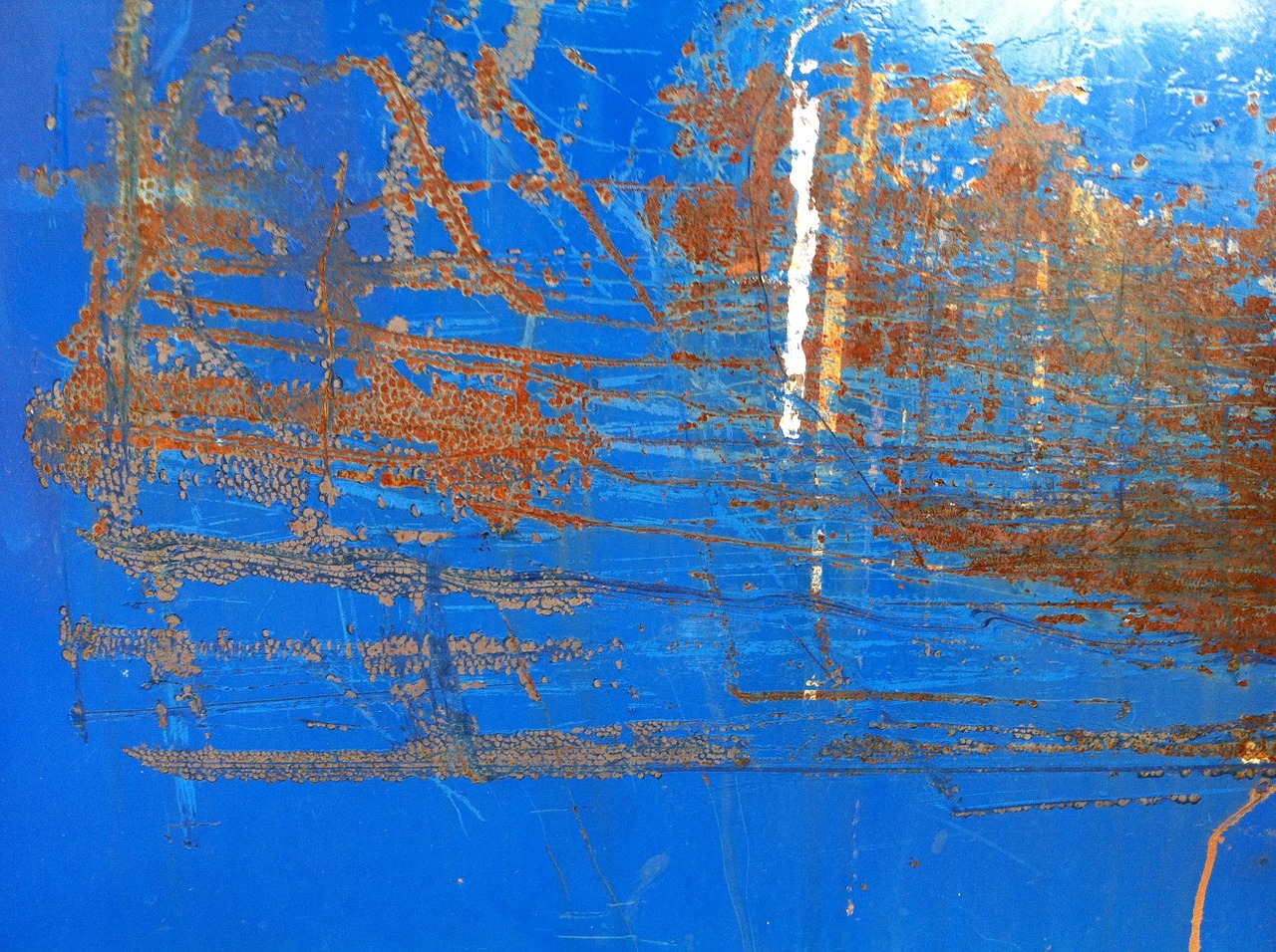 distressed metal blue free photo