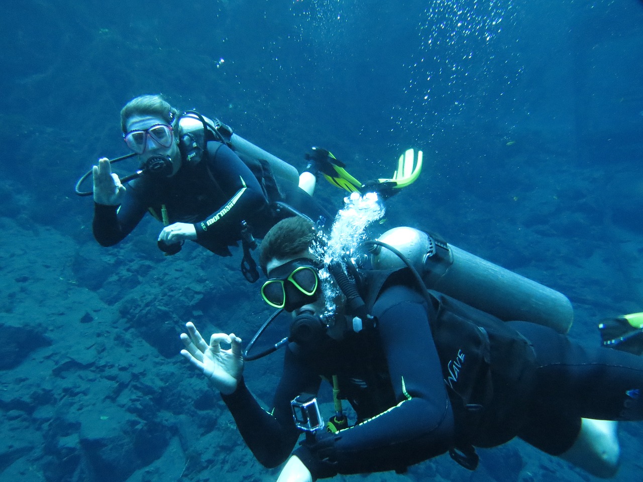 diving blue lagoon beautiful free photo