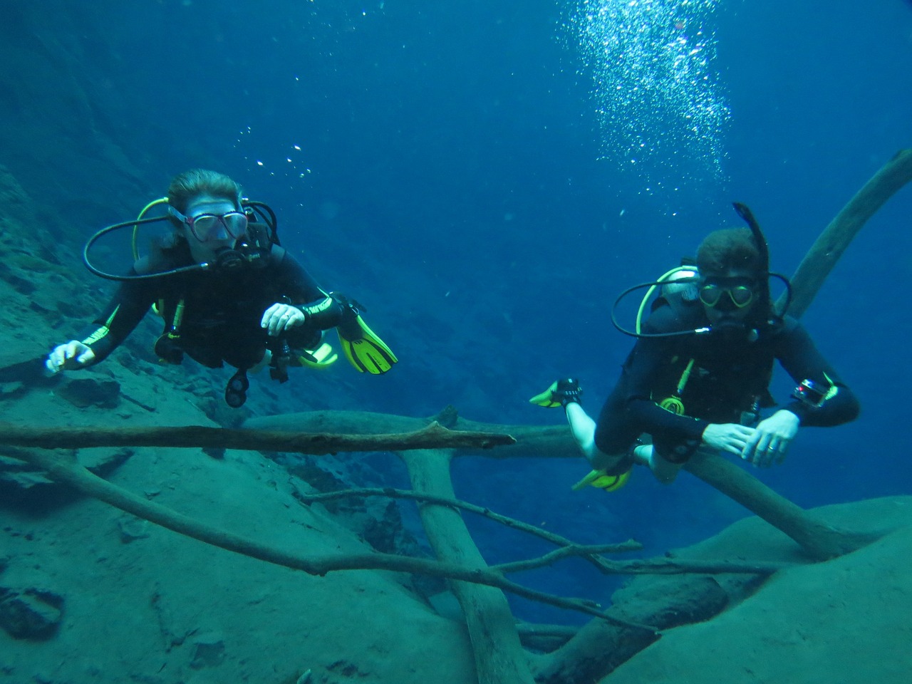 diving blue lagoon beautiful free photo