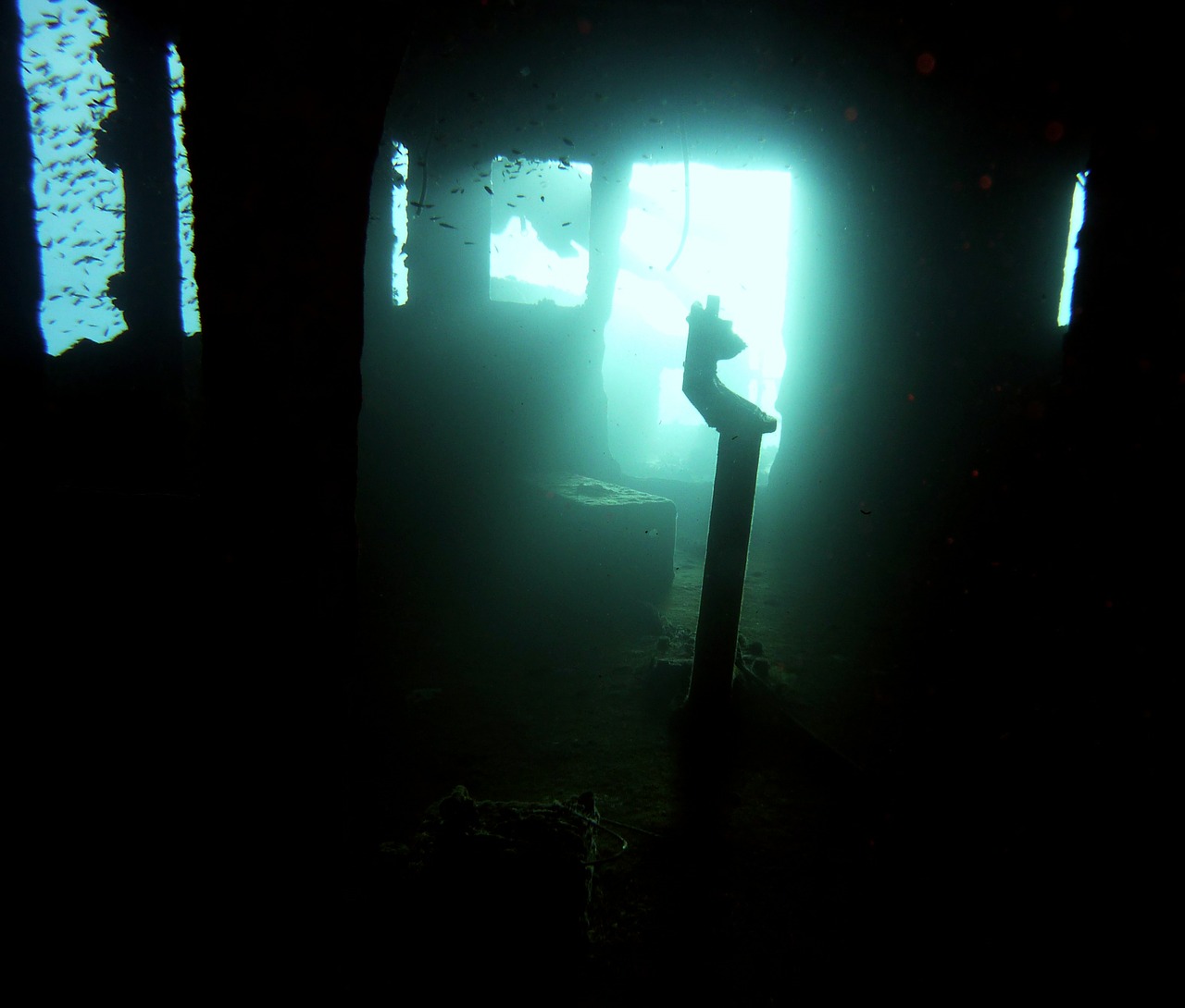 diving wreck underwater free photo