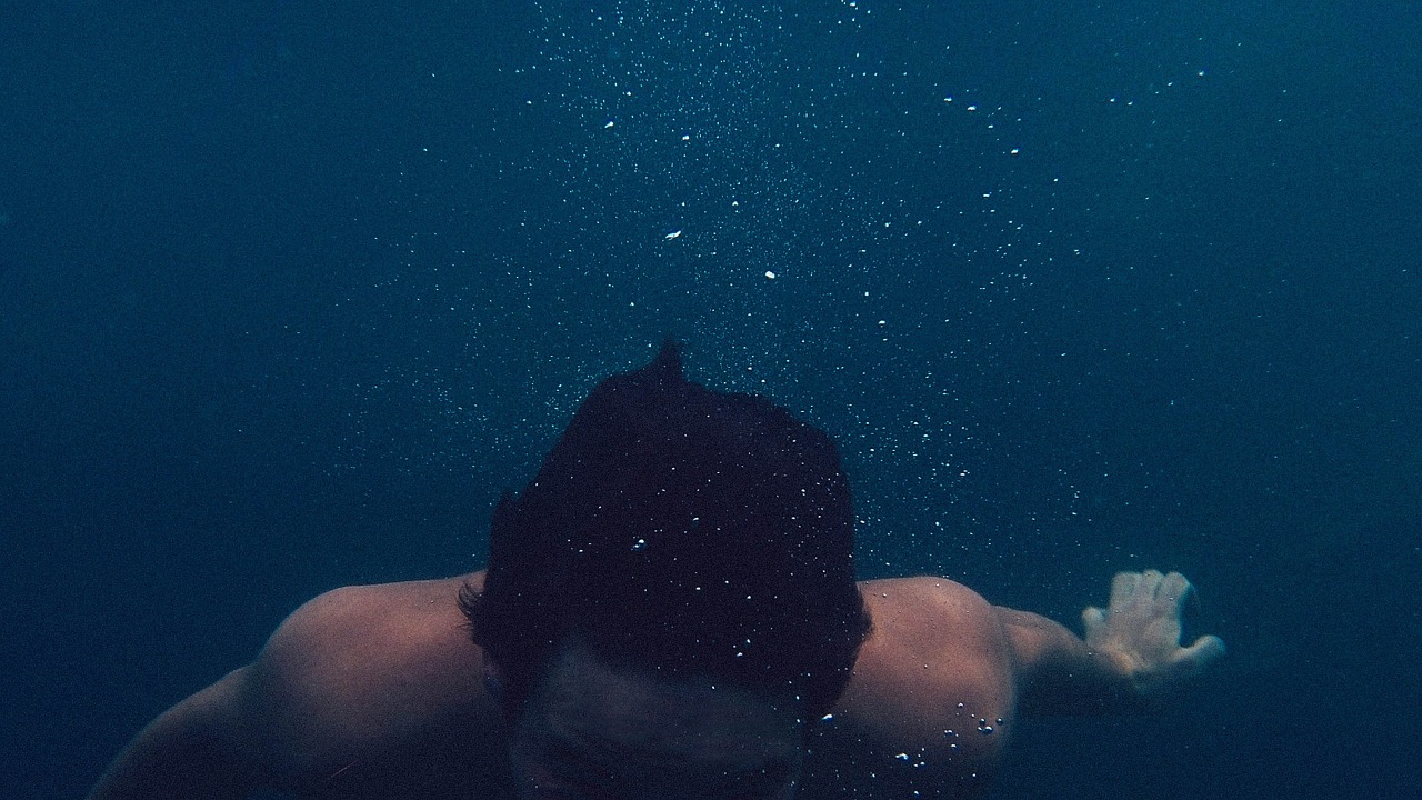 diving water submerged free photo
