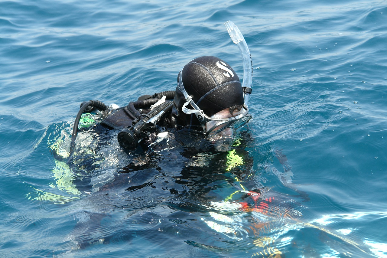 diving ocean water free photo