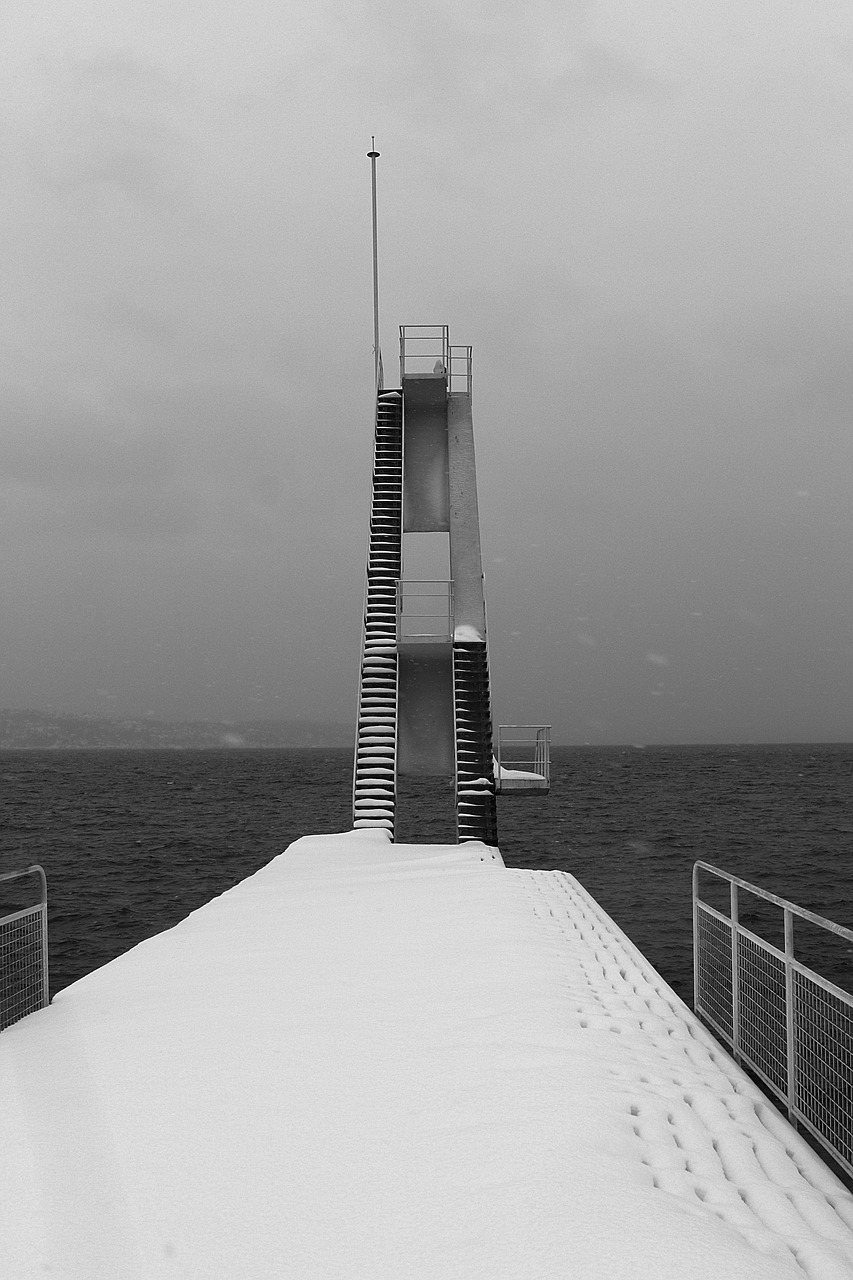 diving tower  landmark  sea free photo
