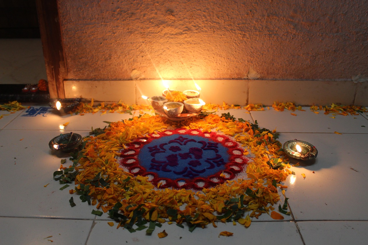 diwali rangoli tradition free photo