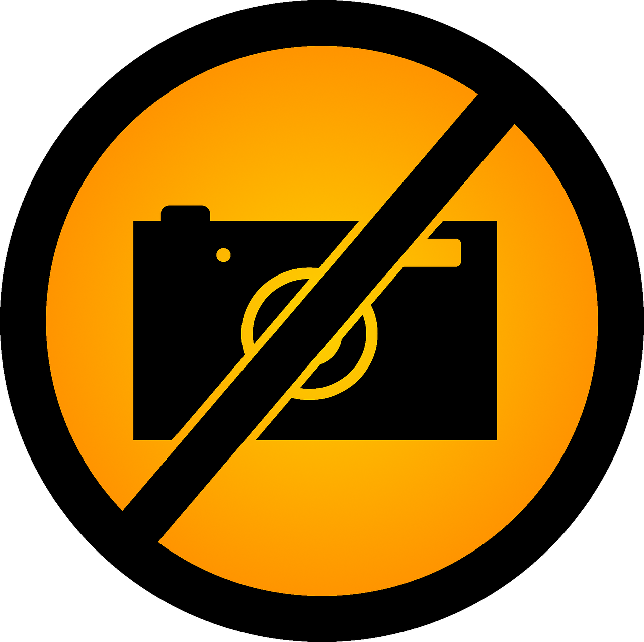 do not take photos a ban on taking pictures yellow free photo