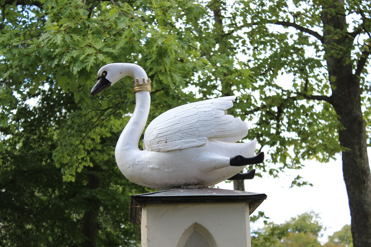doberan  swan  sculpture free photo