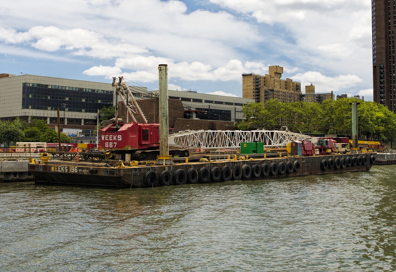 dock barge river free photo