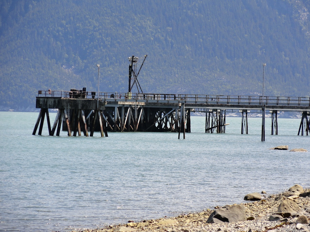 dock alaska ocean free photo