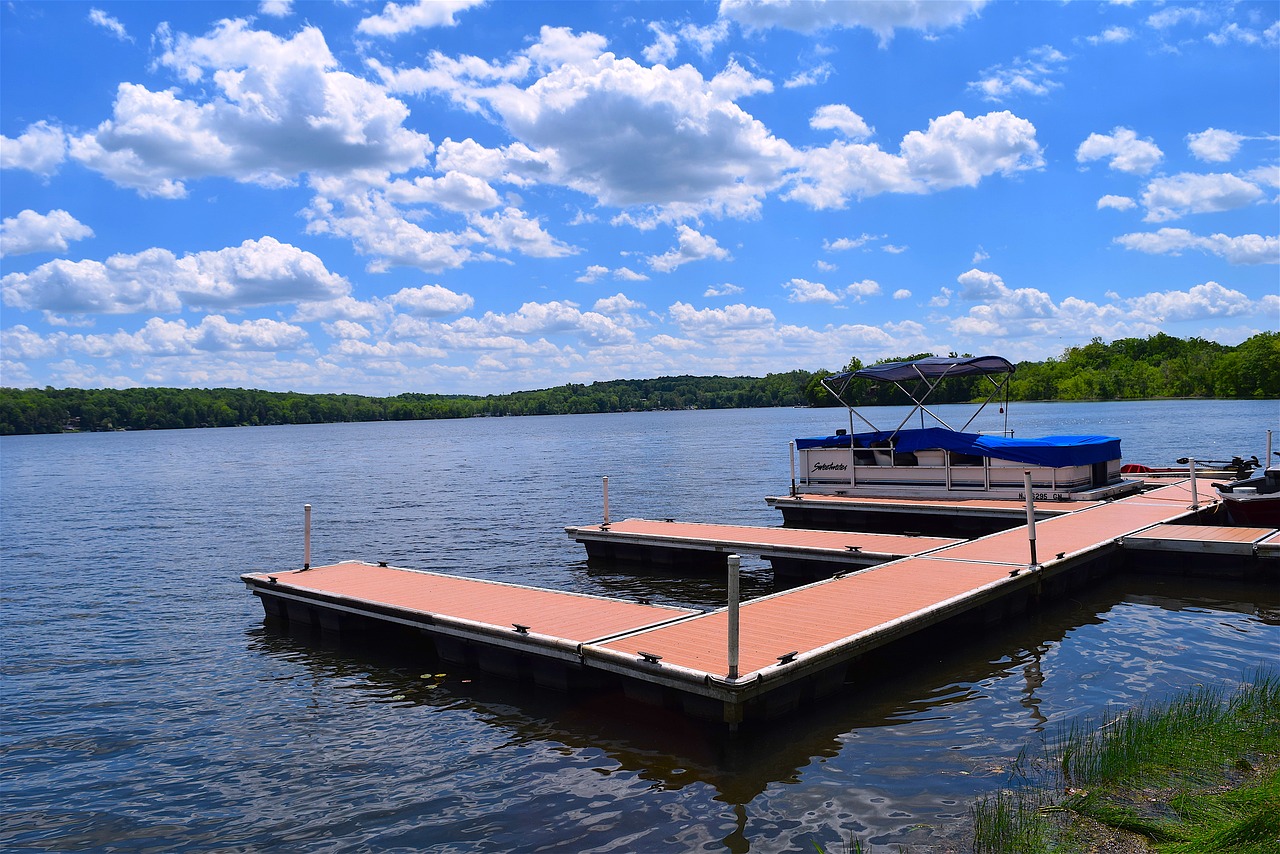 dock lake sunny free photo