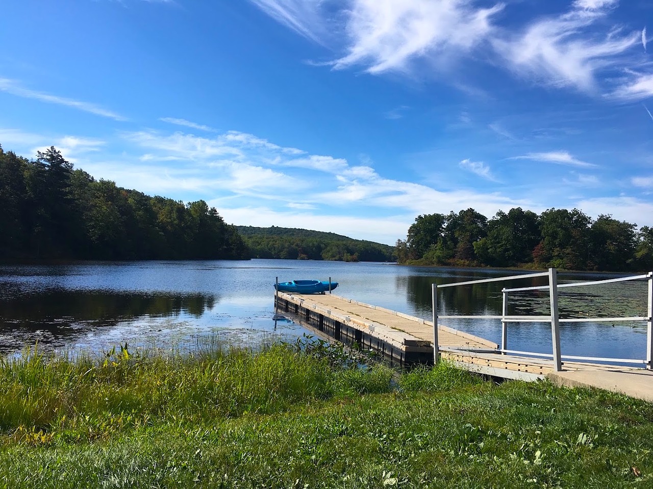 dock lake water free photo