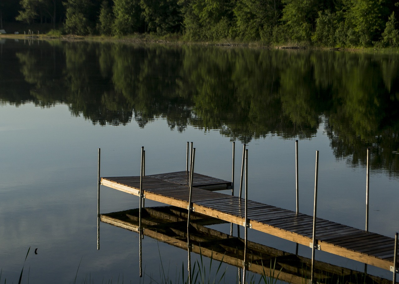 dock water lake free photo