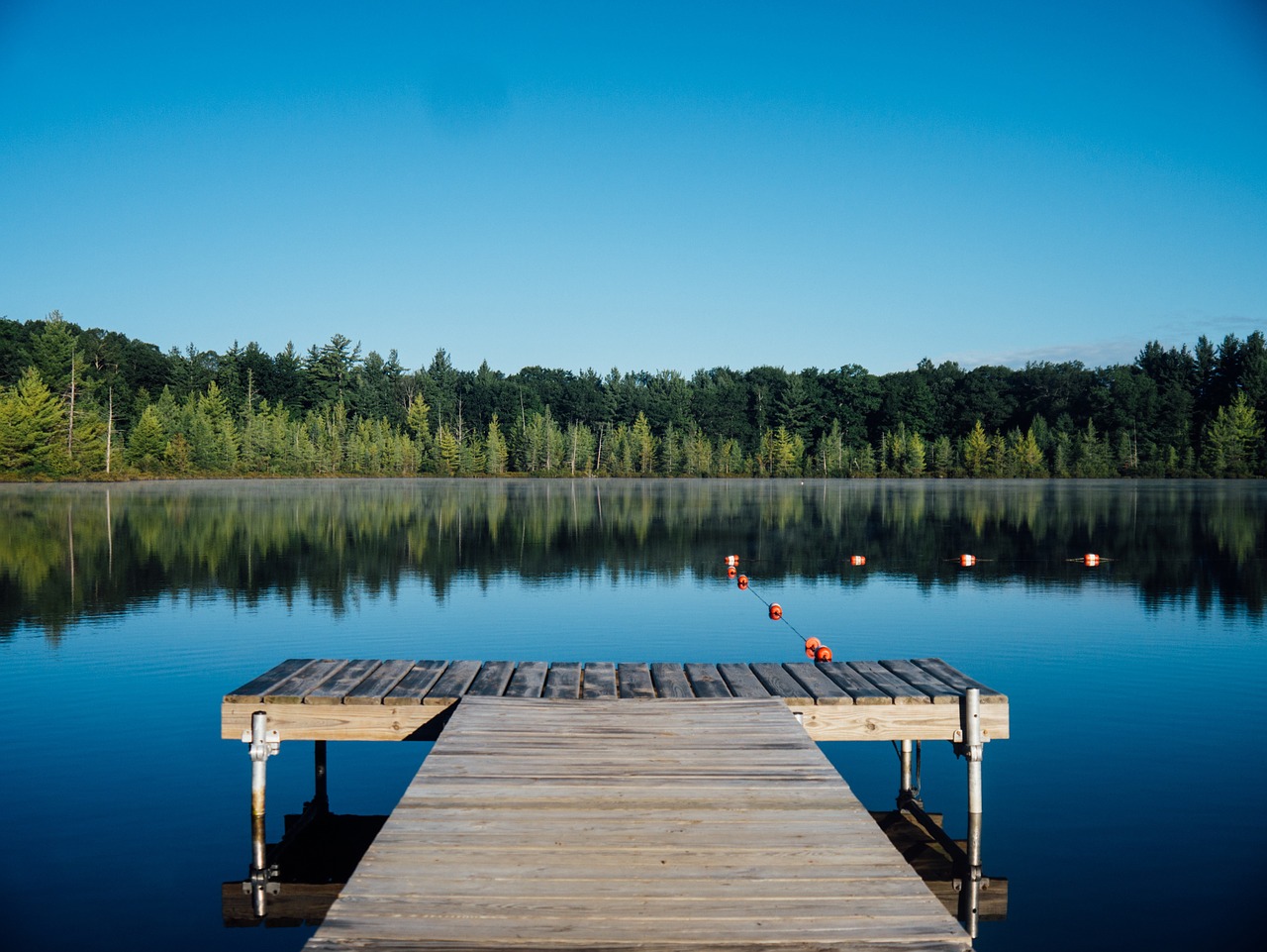 dock lake water free photo