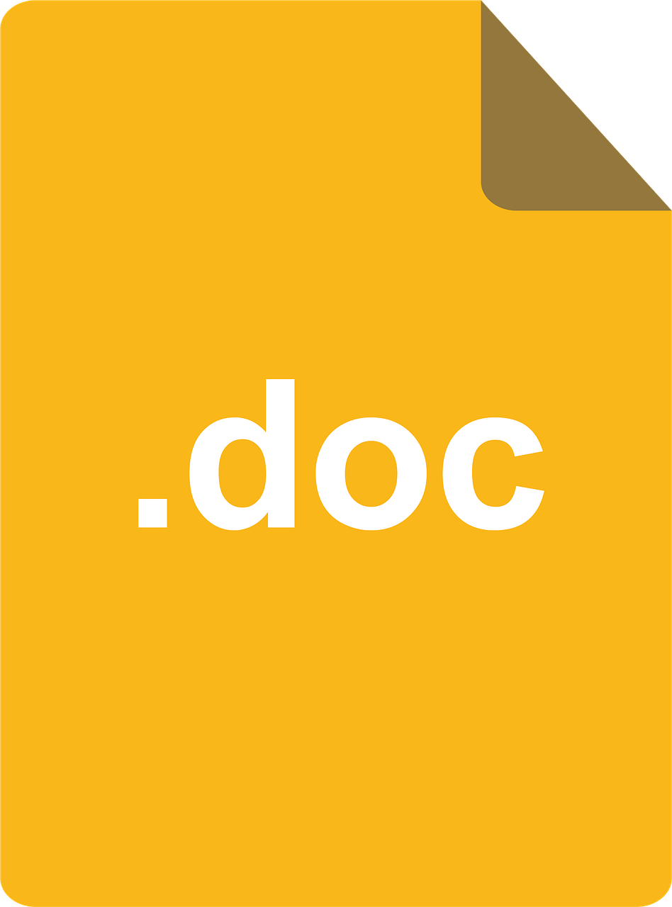document doc yellow doc free photo