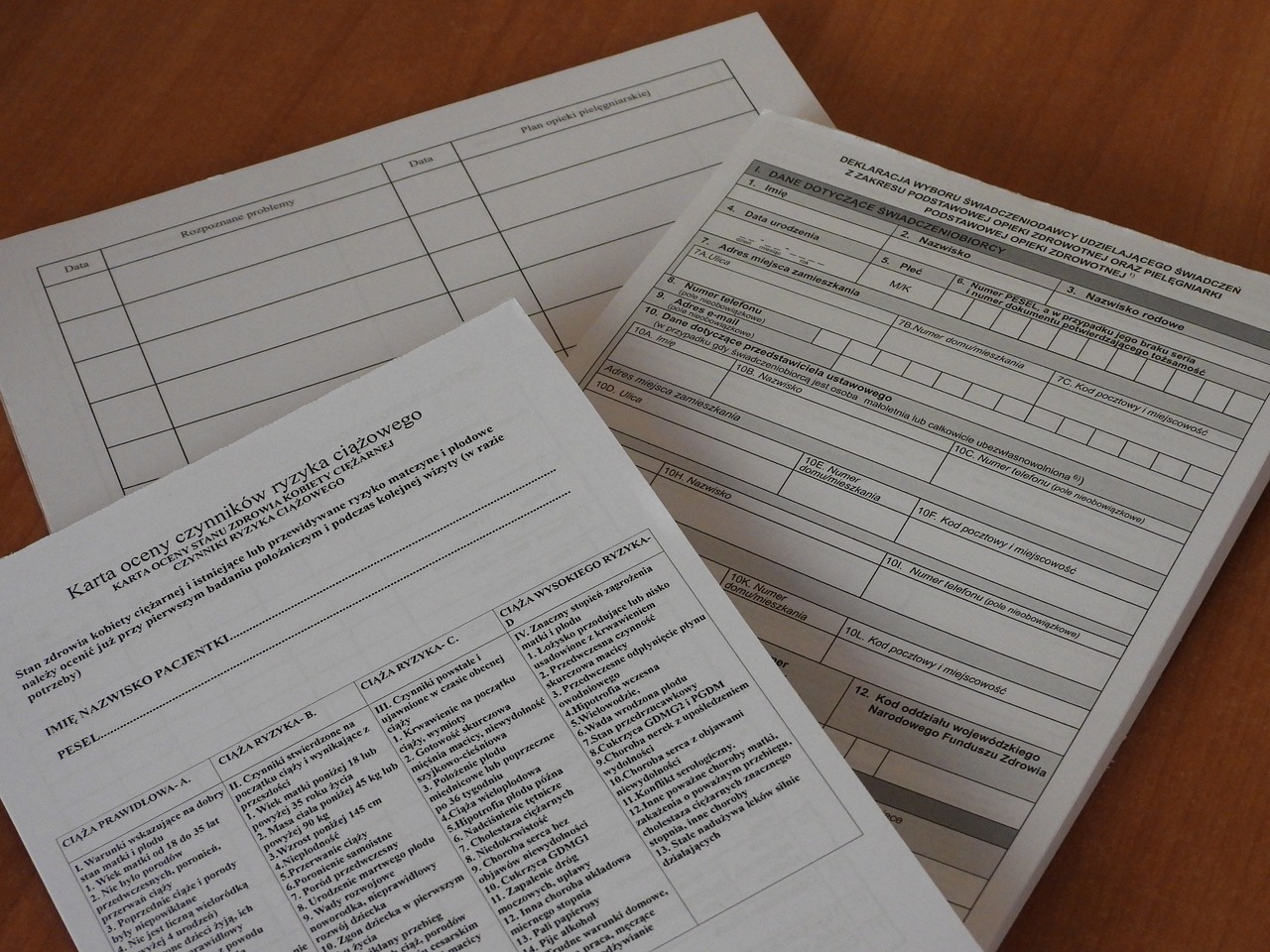 documentation of medical  documentation of midwives  declaration of nursing free photo