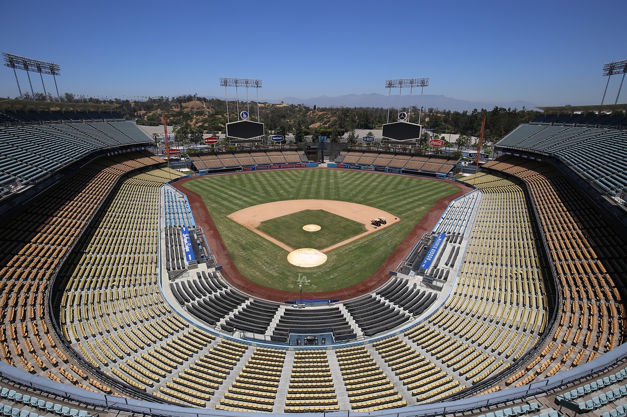 dodgers la baseball field free photo