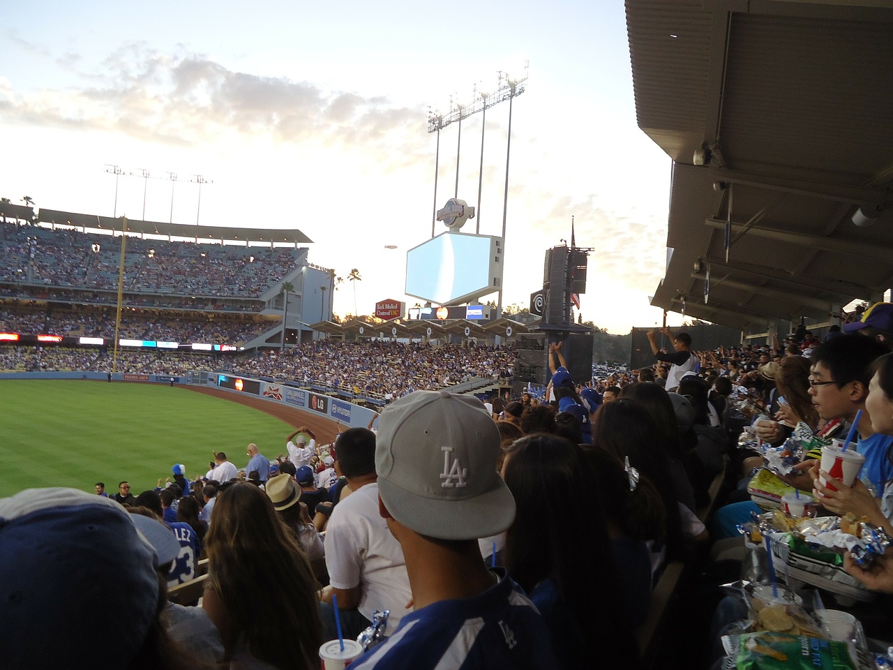 dodgers baseball stadium baseball free photo