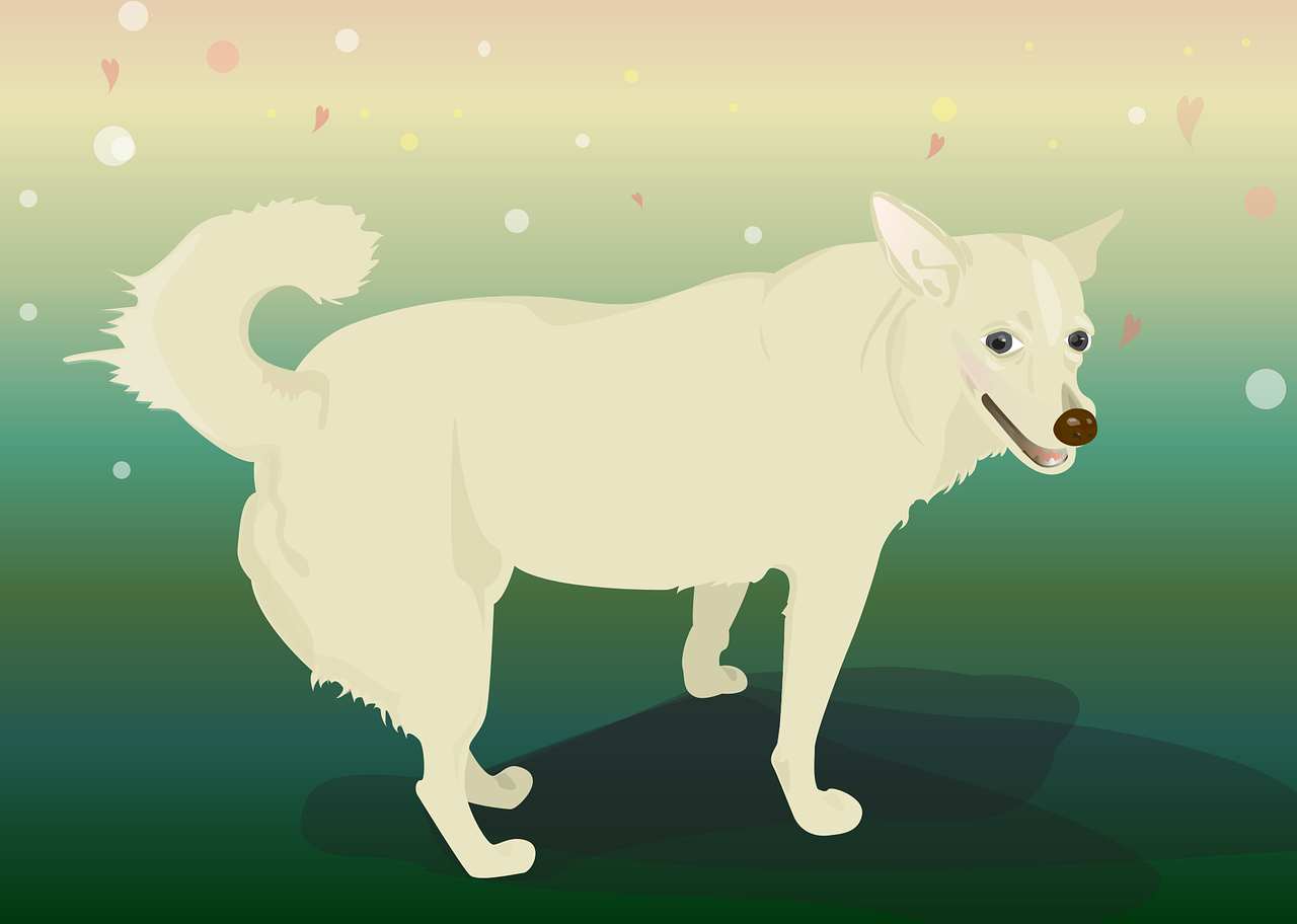 dog color illustration free photo