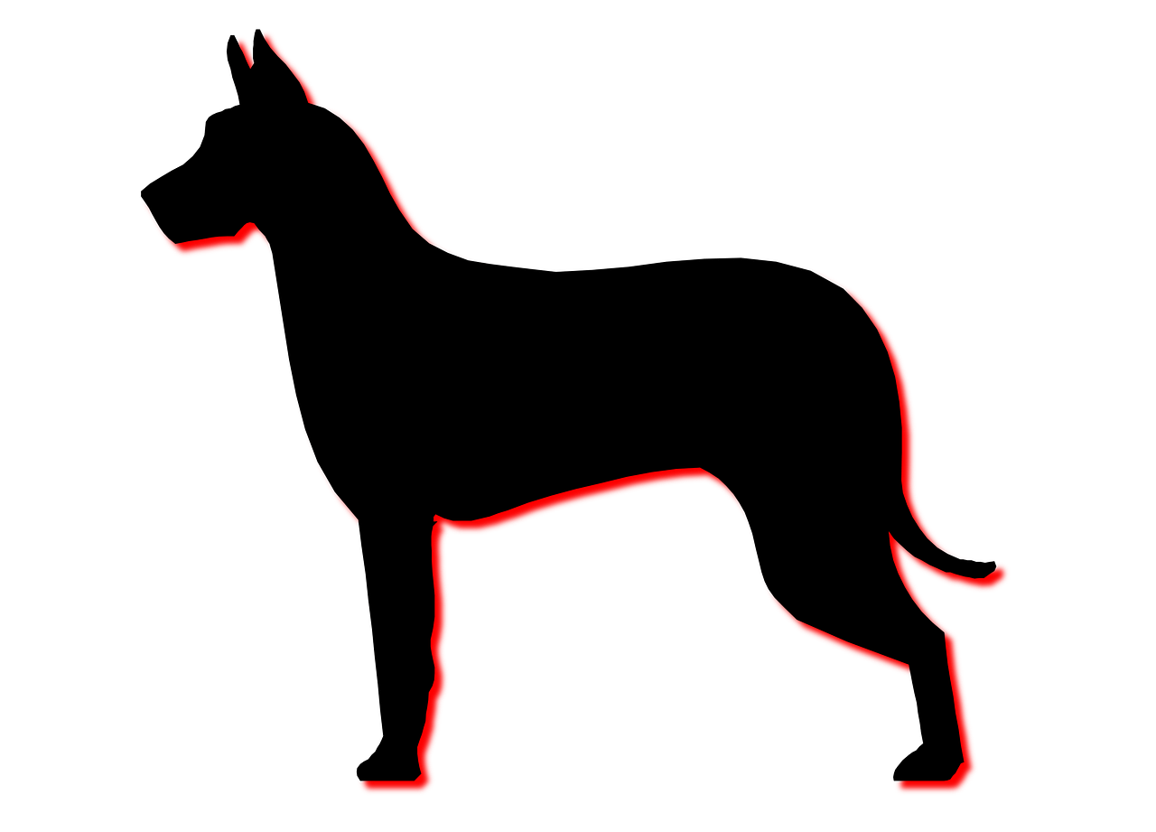 dog profile silhouette free photo