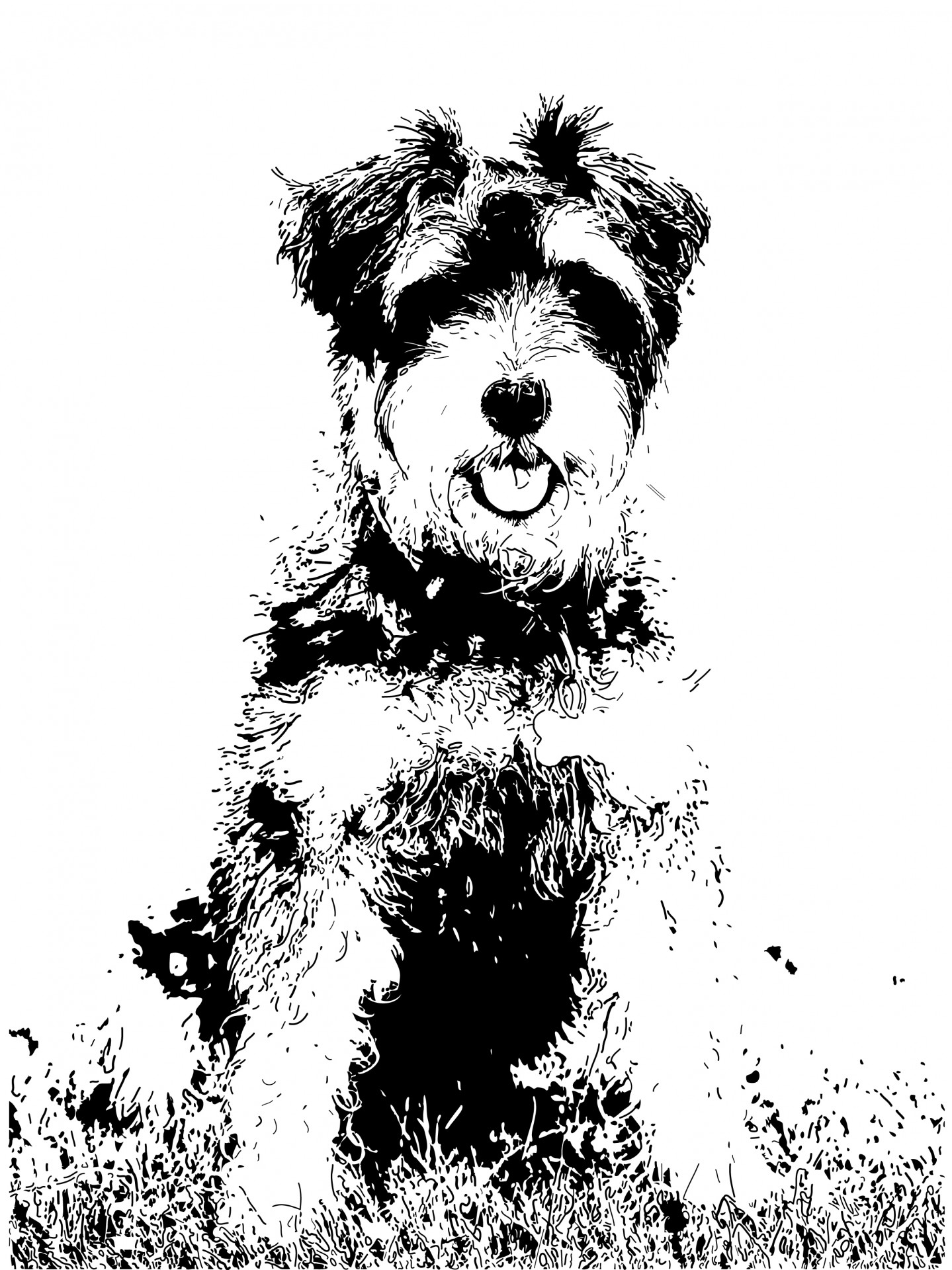 dog art illustration free photo