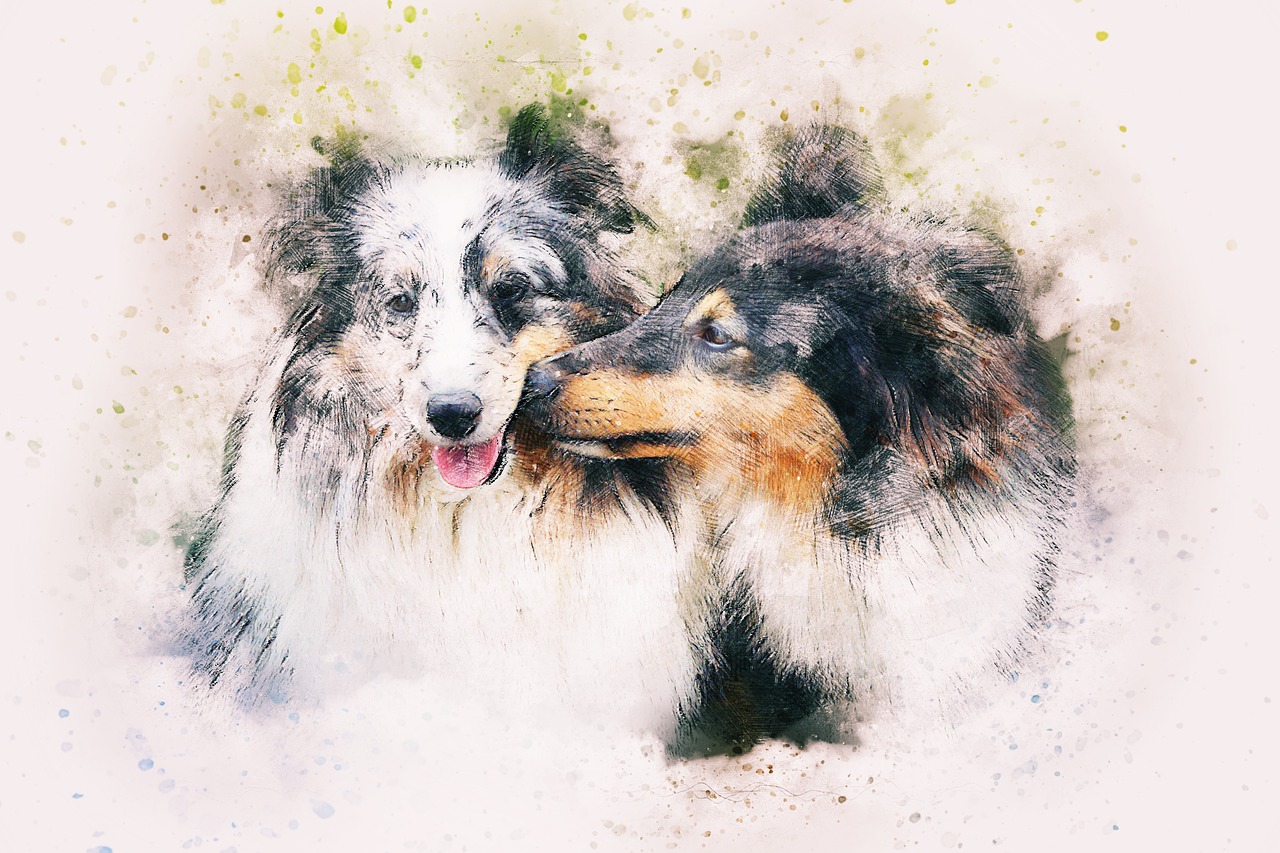 dogs animal art free photo