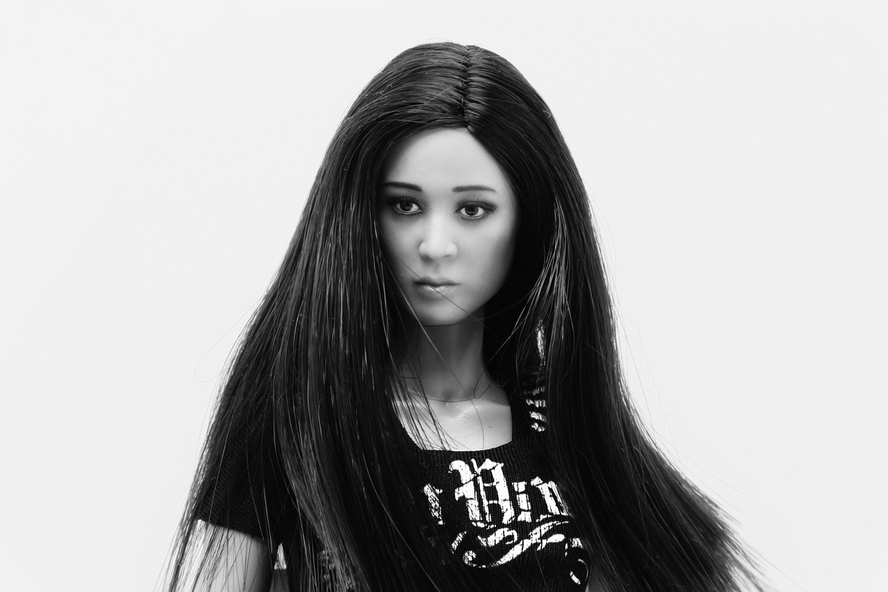 doll girl long hair free photo