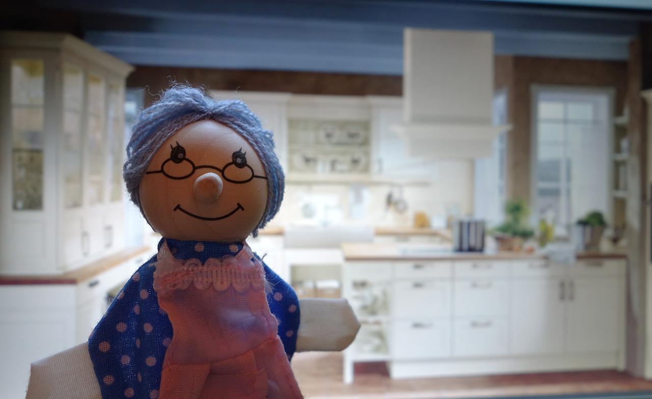 doll grandma kitchen free photo