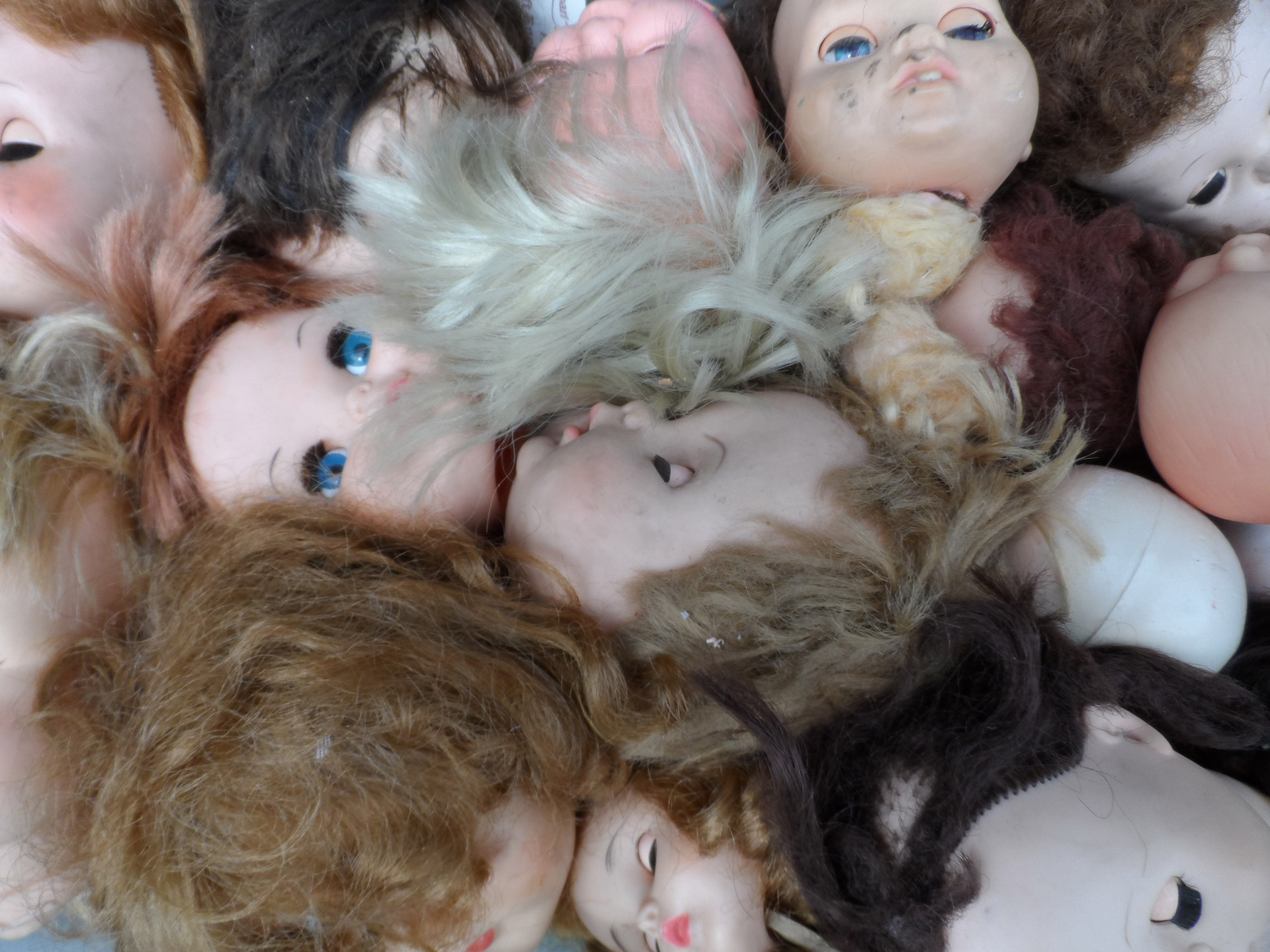 dolls heads vintage free photo