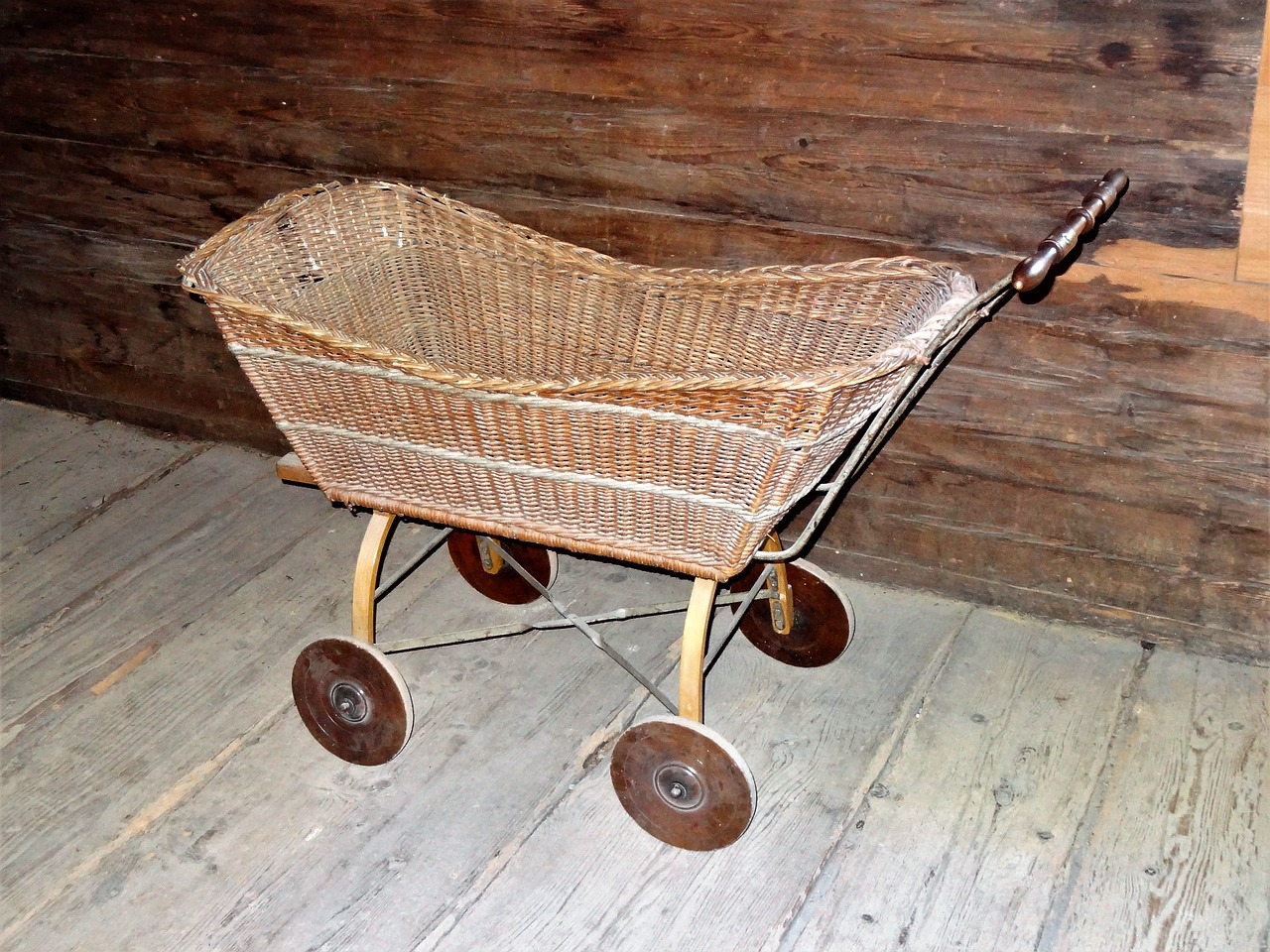 doll prams baby carriage basket ware free photo