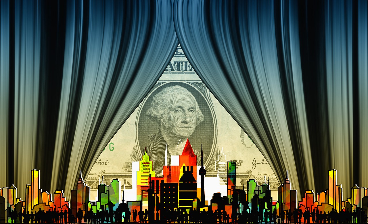 dollar curtain skyline free photo