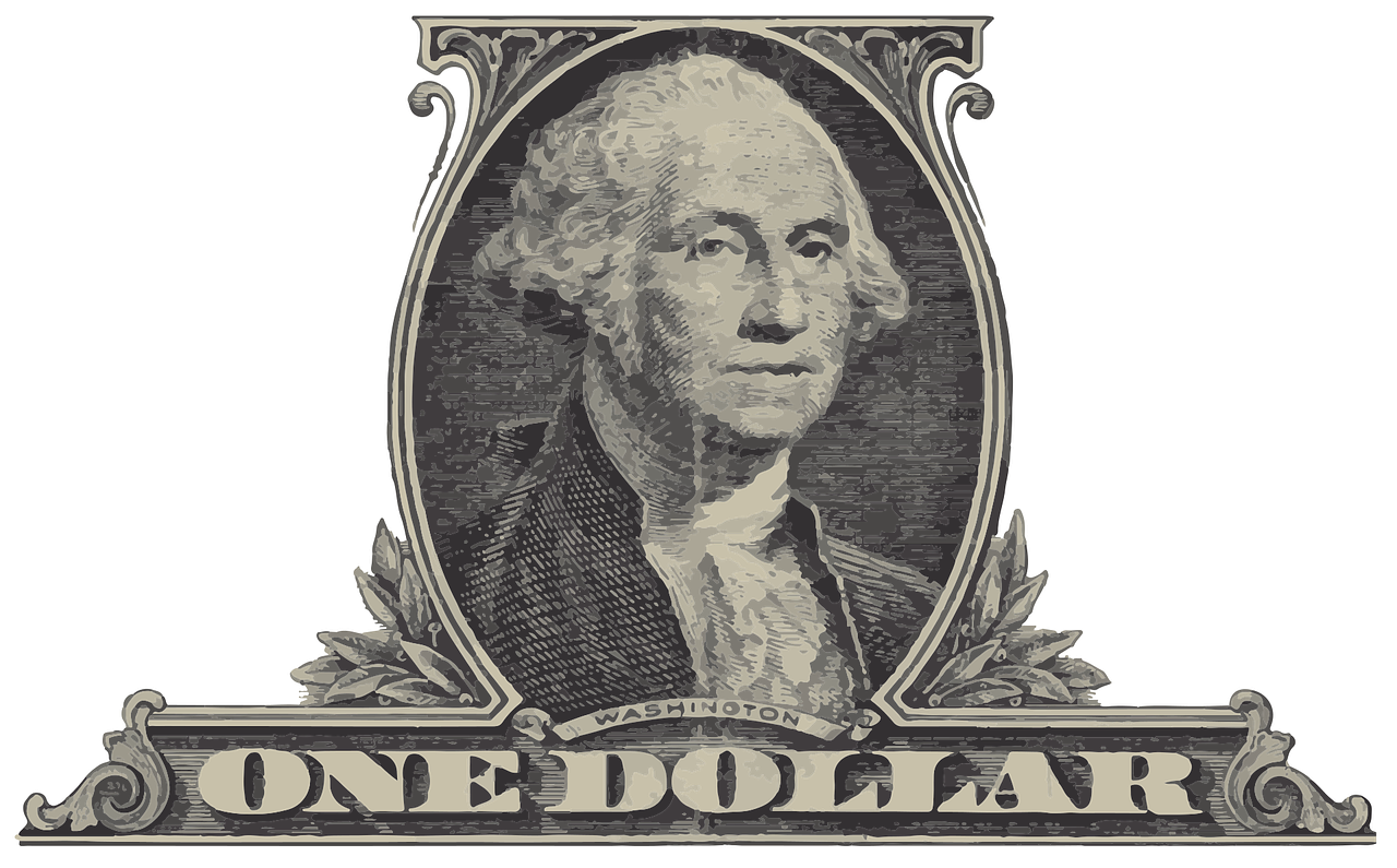 dollar one george washington free photo