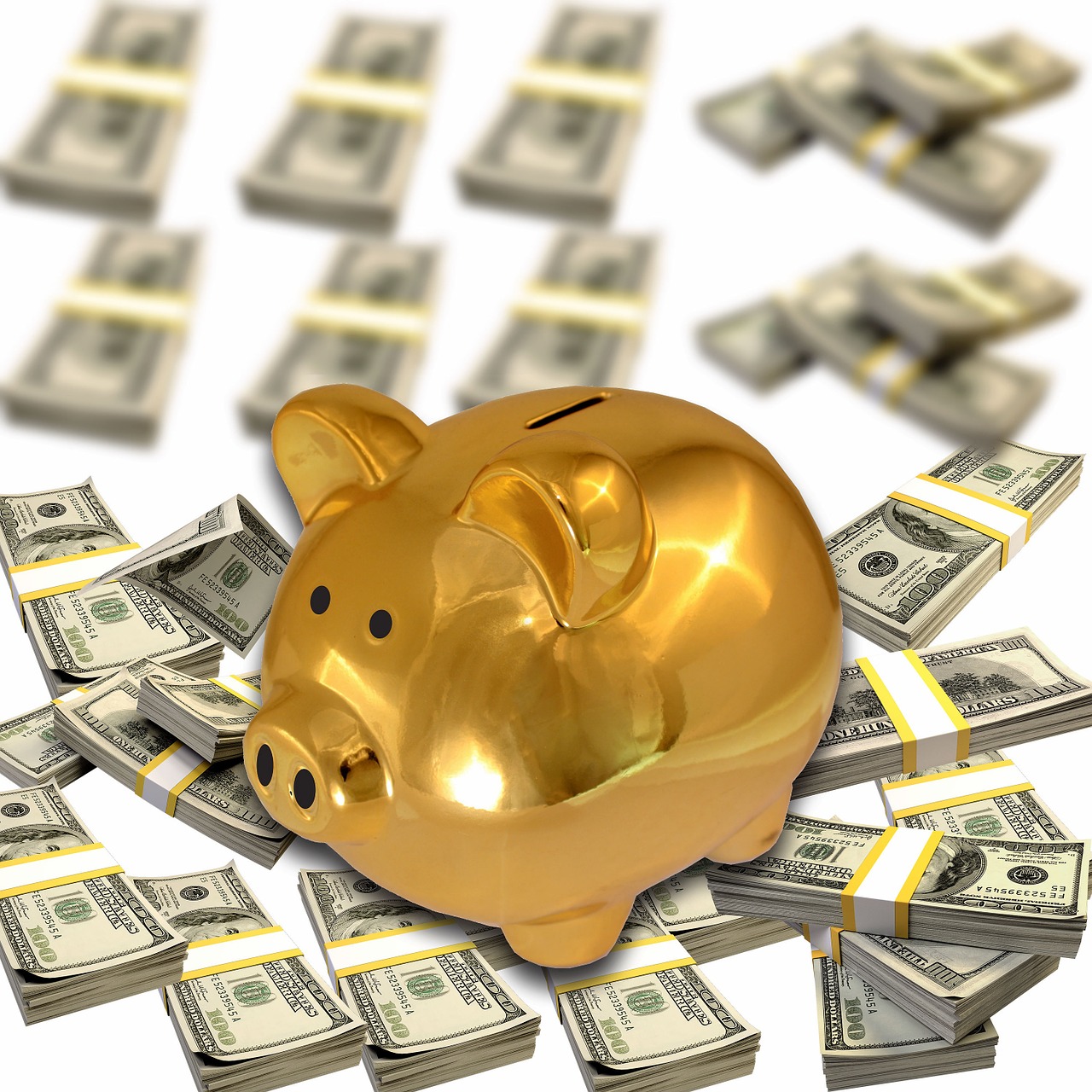 dollar piggy bank financial crisis free photo