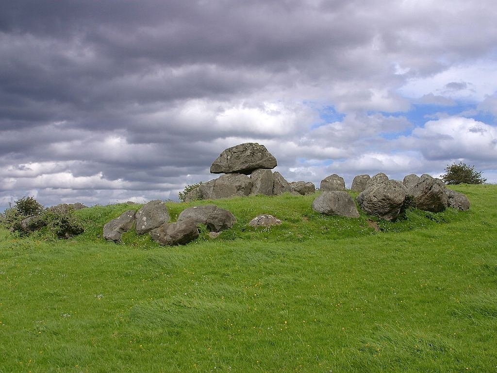 dolmen,place of worship,tomb,ireland,meadow,green,historically,old,sky,clouds,free pictures, free photos, free images, royalty free, free illustrations, public domain