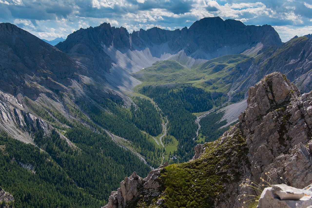 dolomites alpine panorama free photo