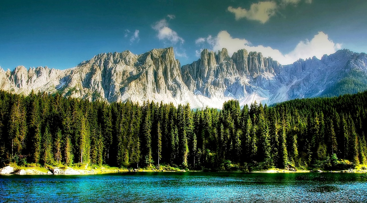 dolomites karersee bergsee free photo