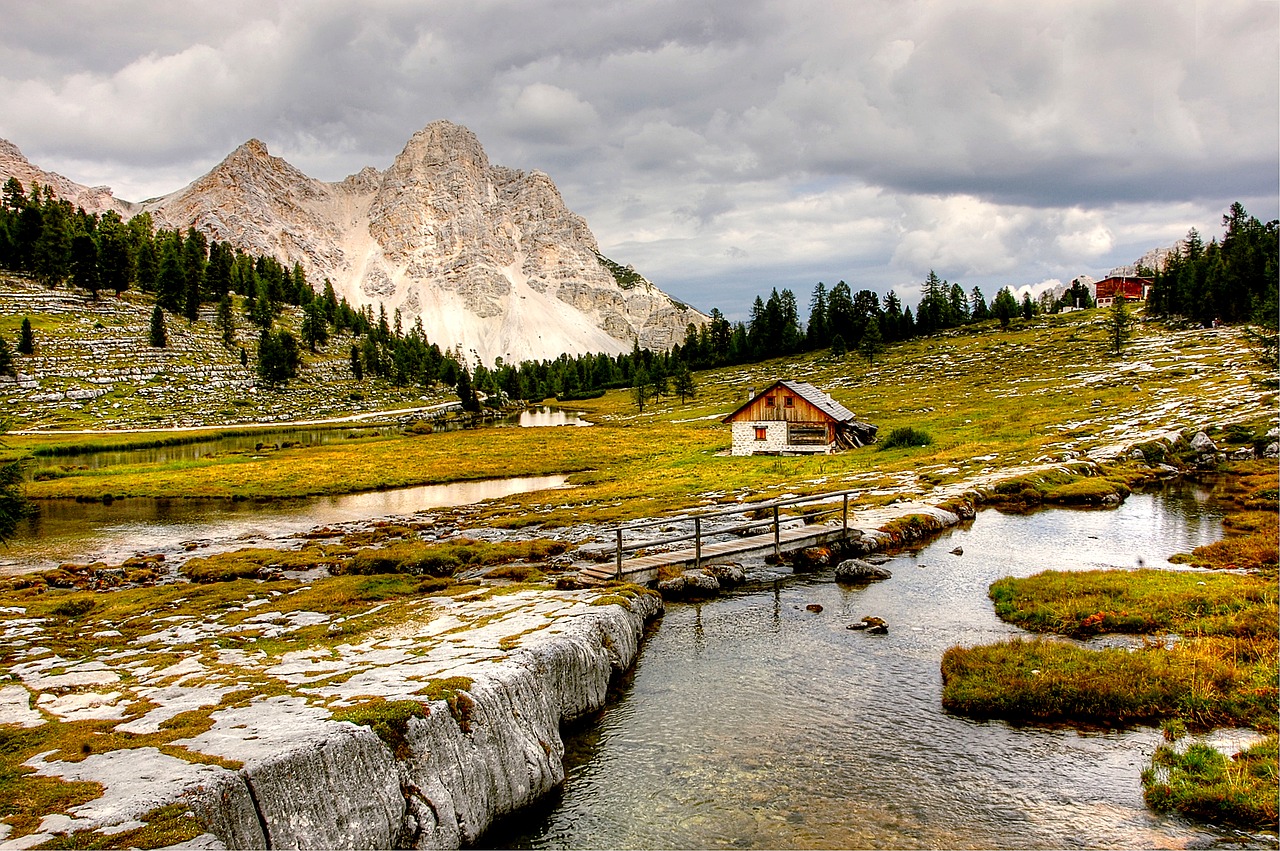 dolomites mountains fanes free photo