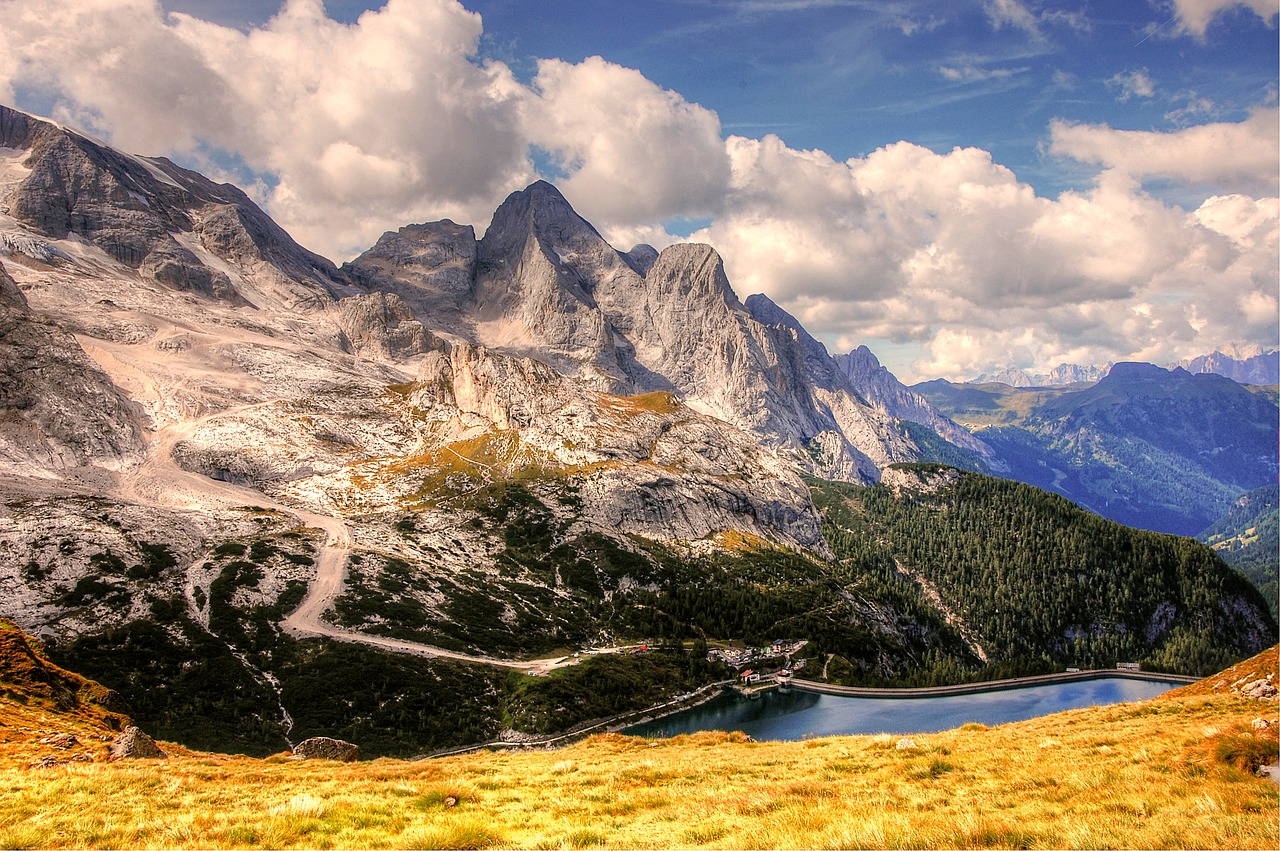 dolomites marmolada mountains free photo