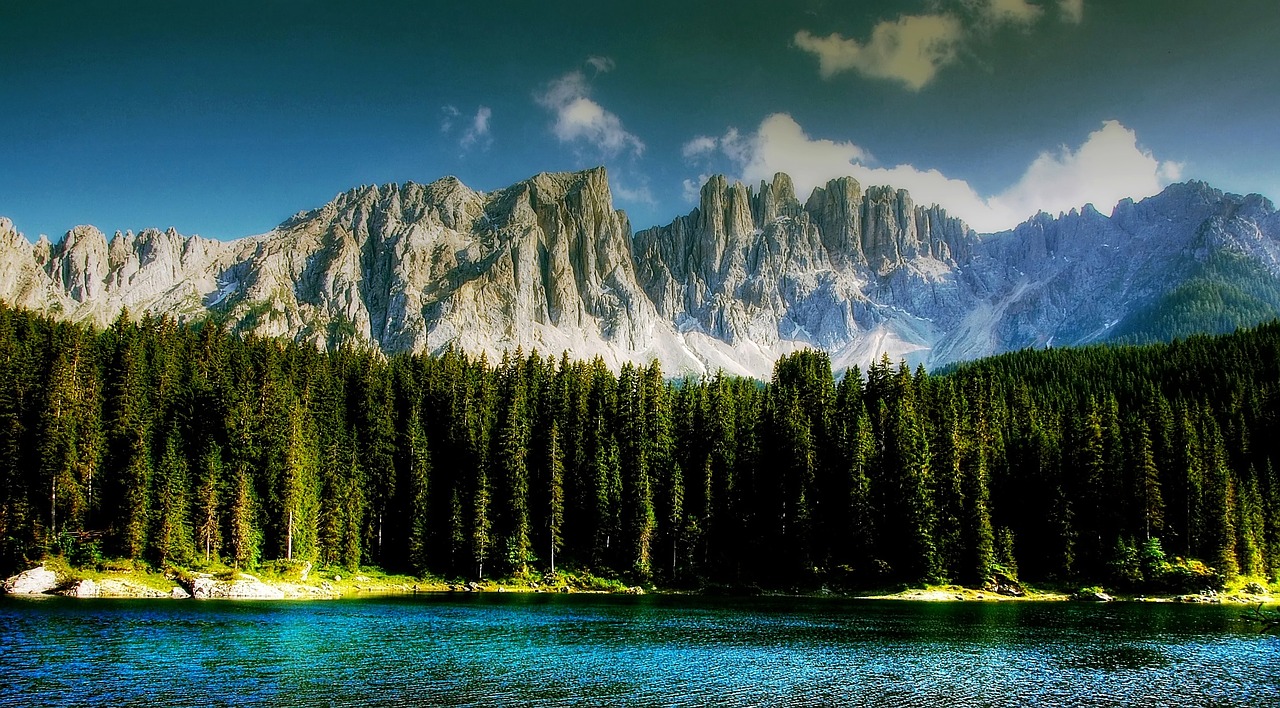 dolomites karersee bergsee free photo