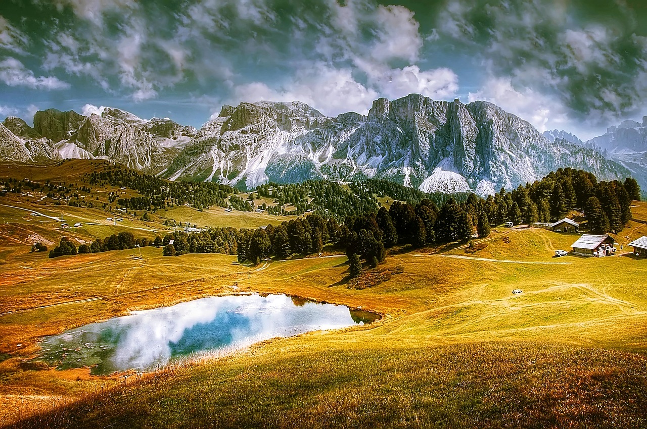 dolomites val gardena nature free photo