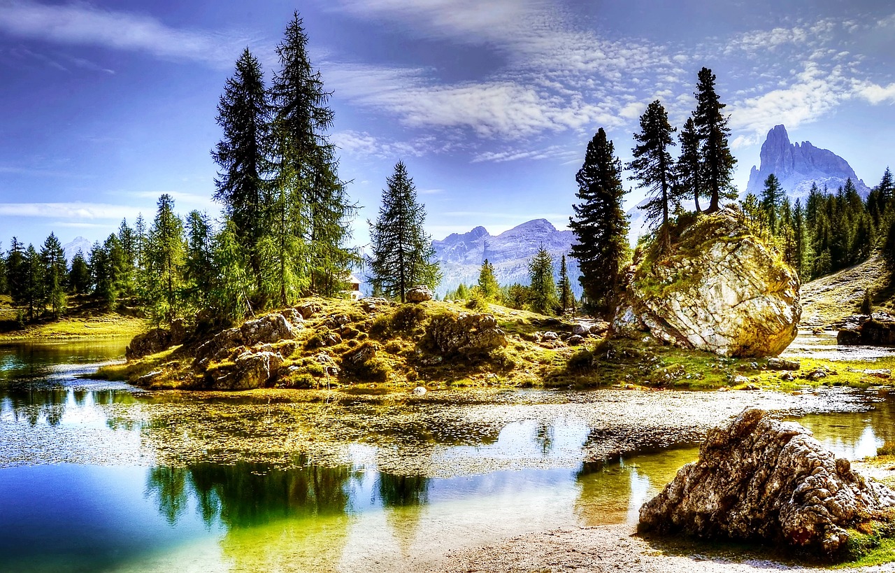 dolomites lago federa nature free photo