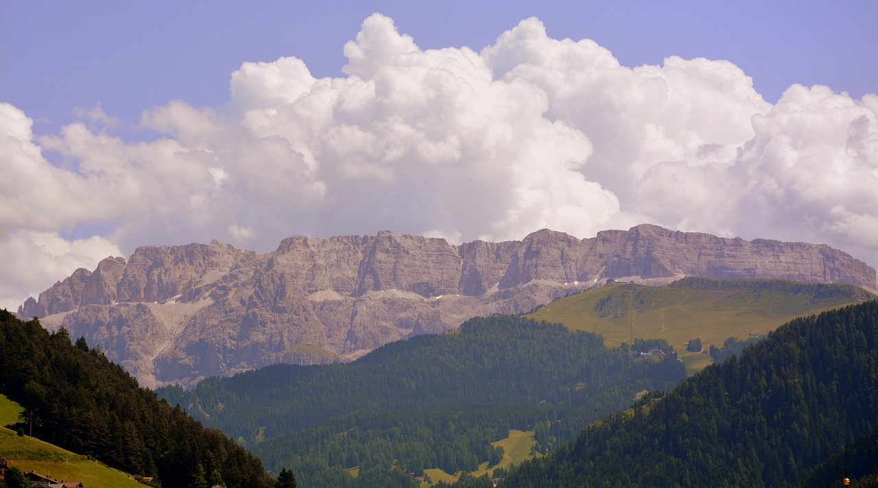 dolomites chain mountains free photo