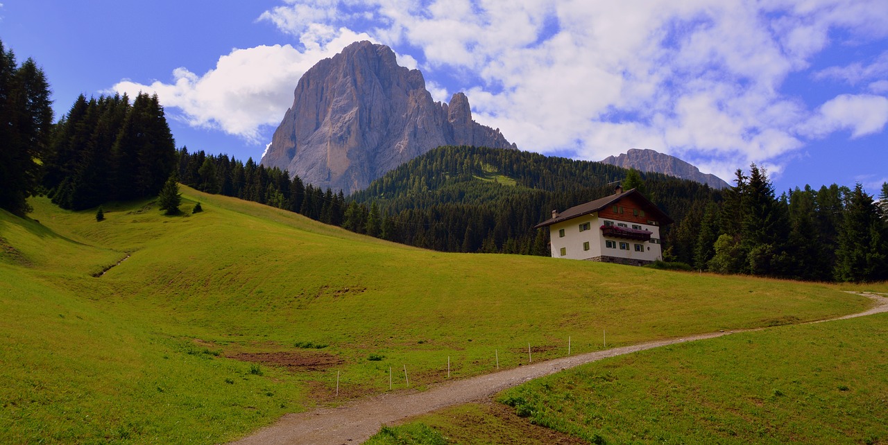 dolomites trail mountain free photo