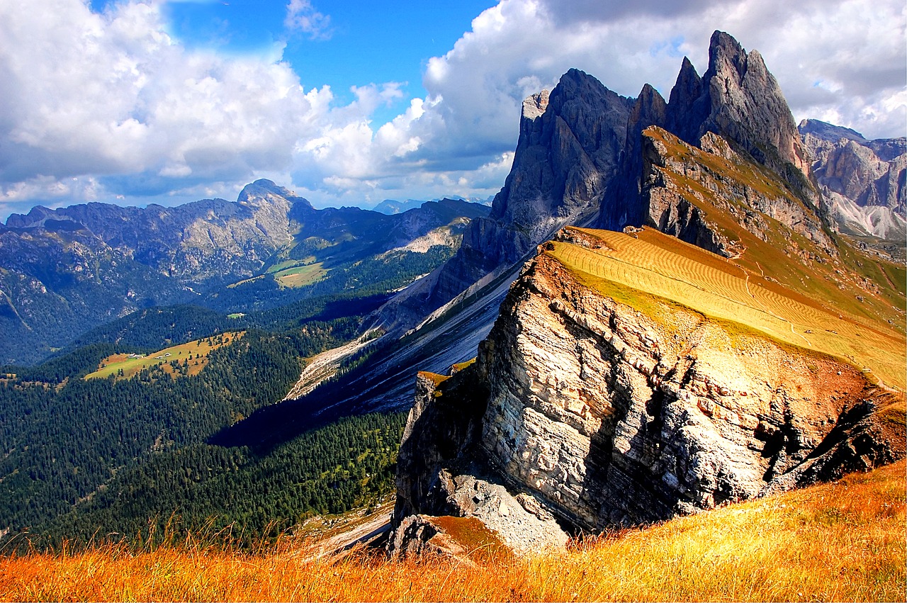 dolomites seceda mountains free photo