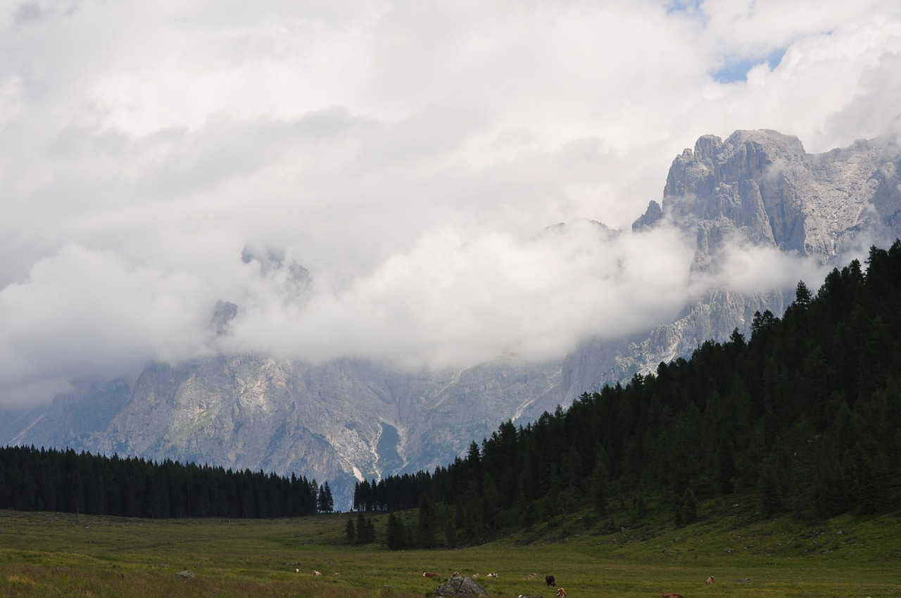 dolomites alm landscape free photo