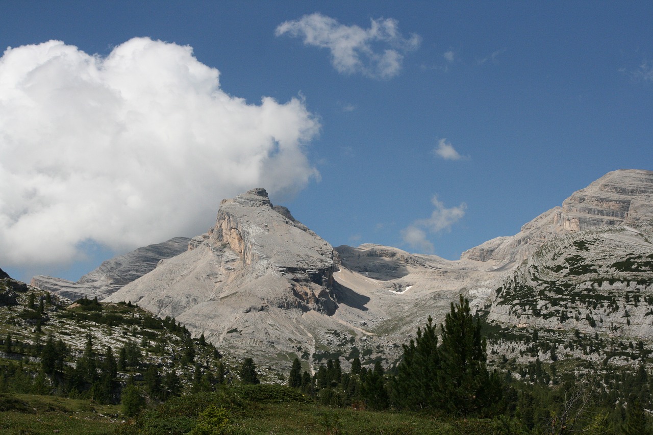 dolomites  mountain  clouds free photo