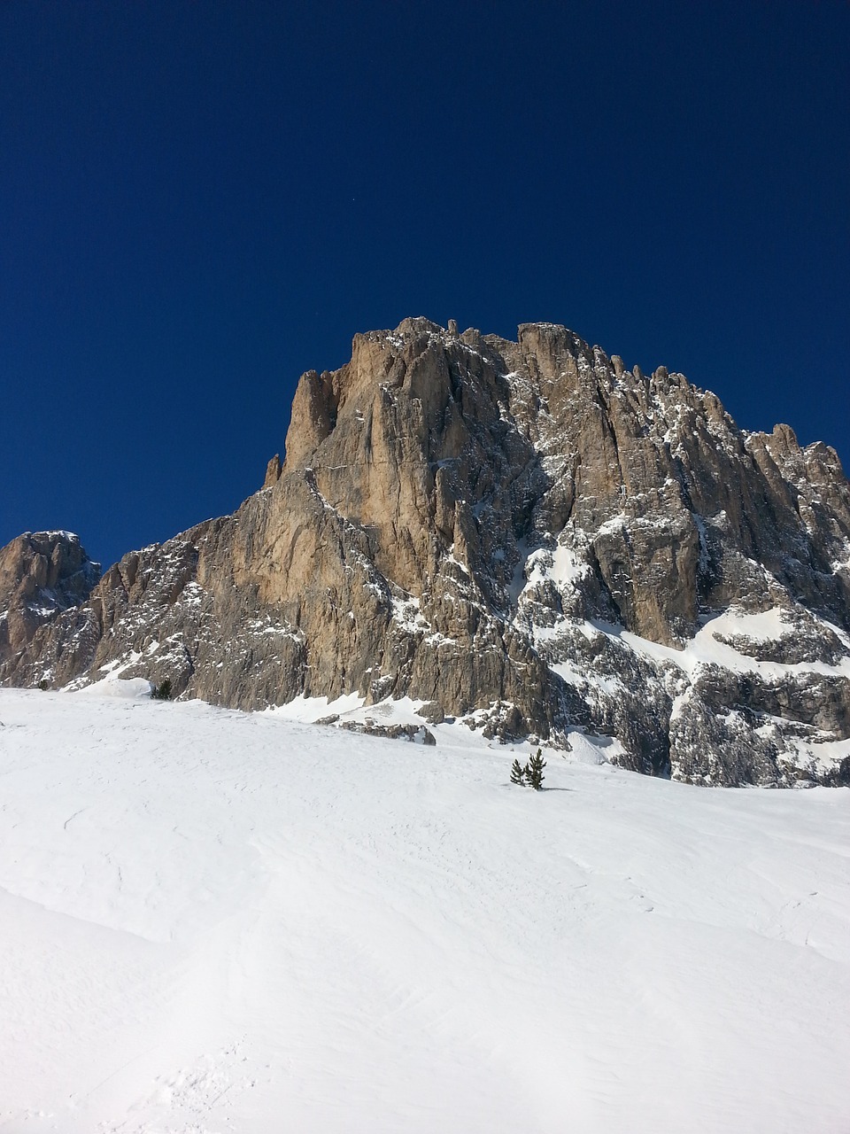 dolomites snow landscape free photo