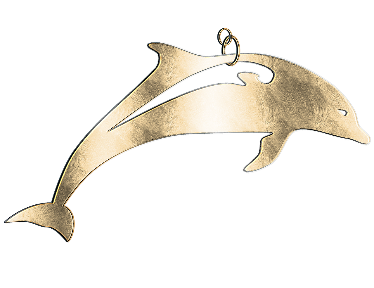 dolphin metal gold free photo