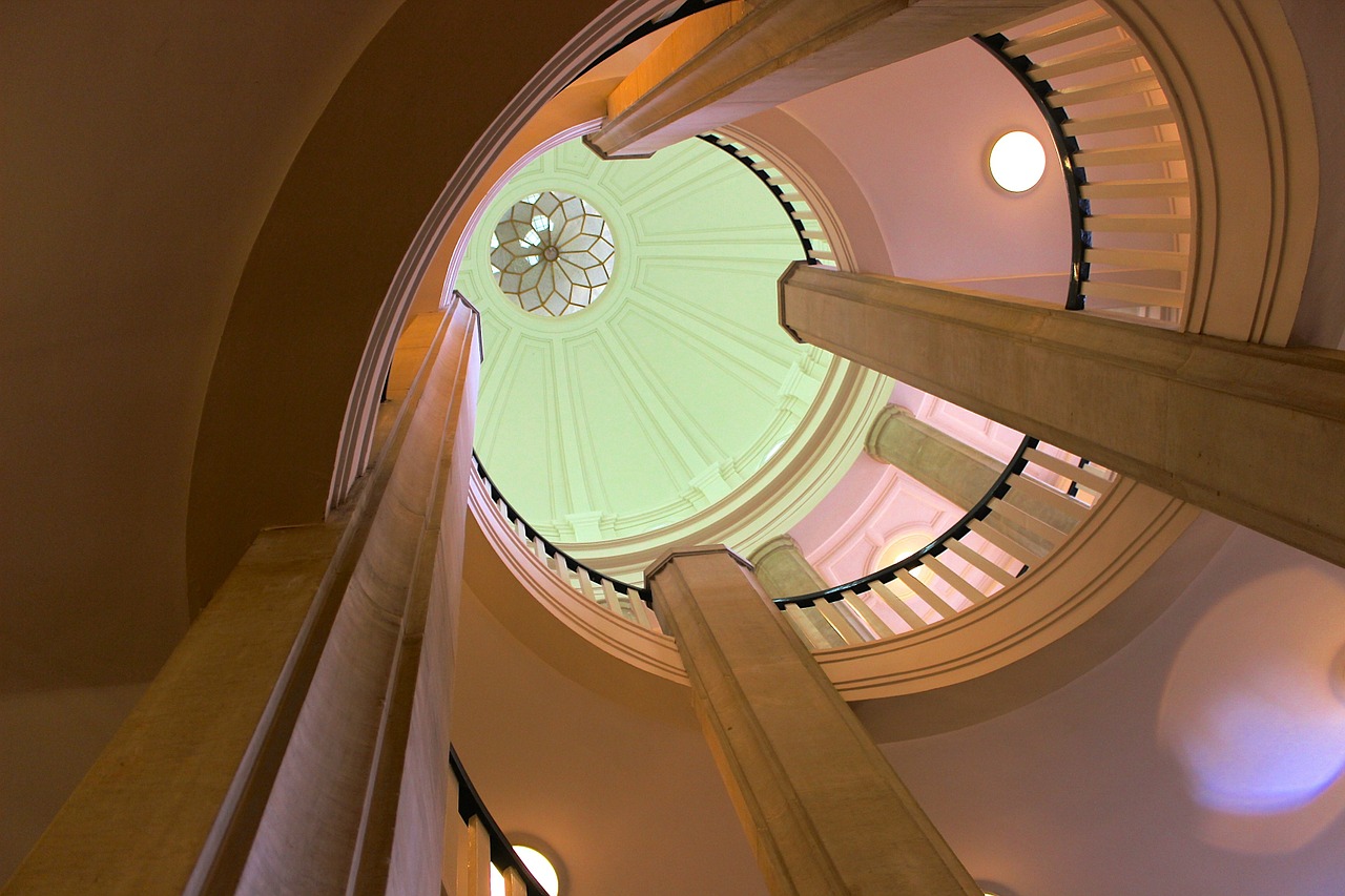 dome staircase geometric free photo