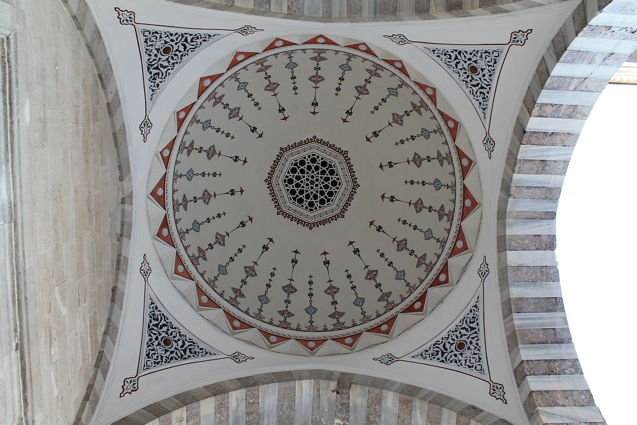 dome mosaic mosque free photo